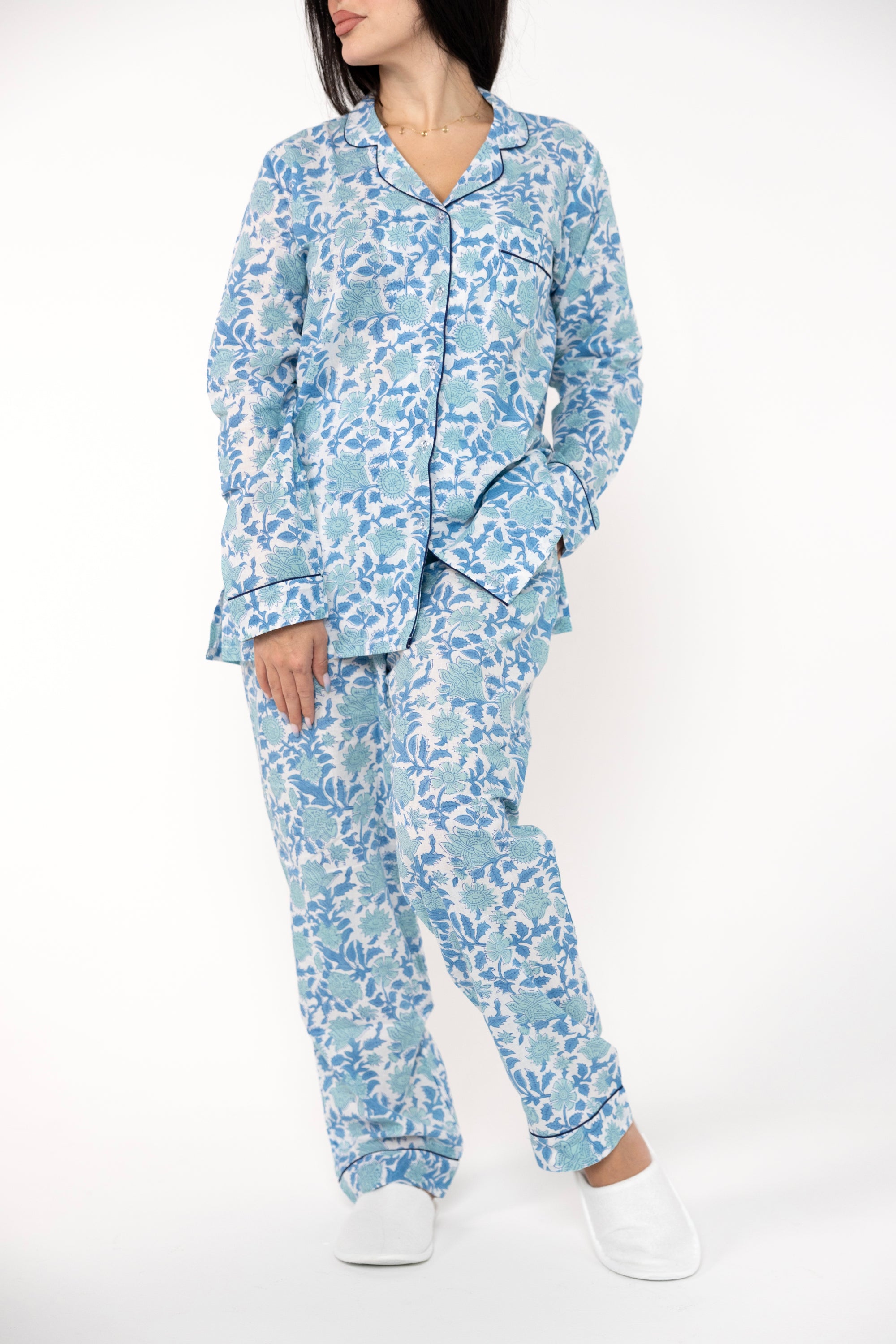 Blue Blossom Pajama Set
