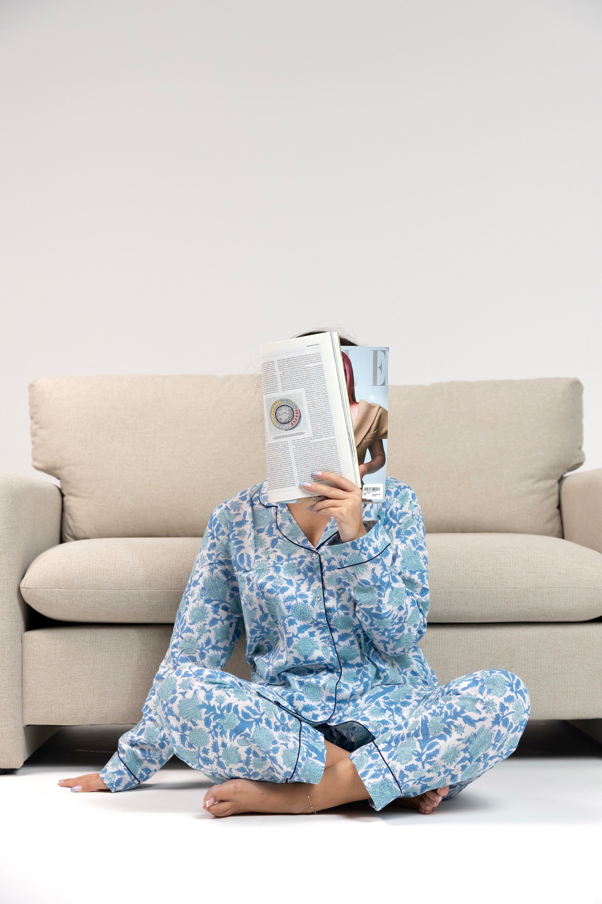Blue Blossom Pajama Set