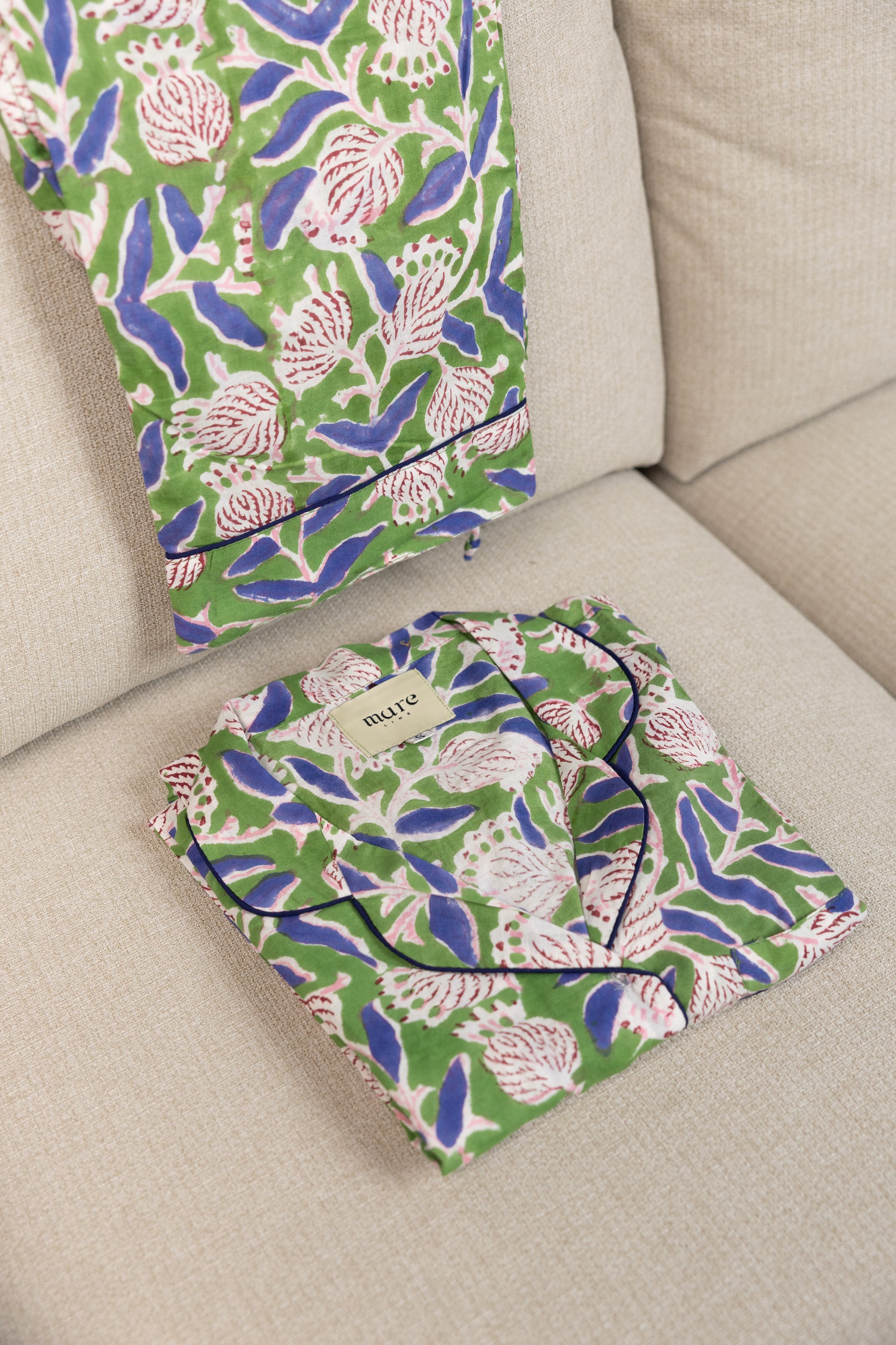 Green Blossom Pajama Set