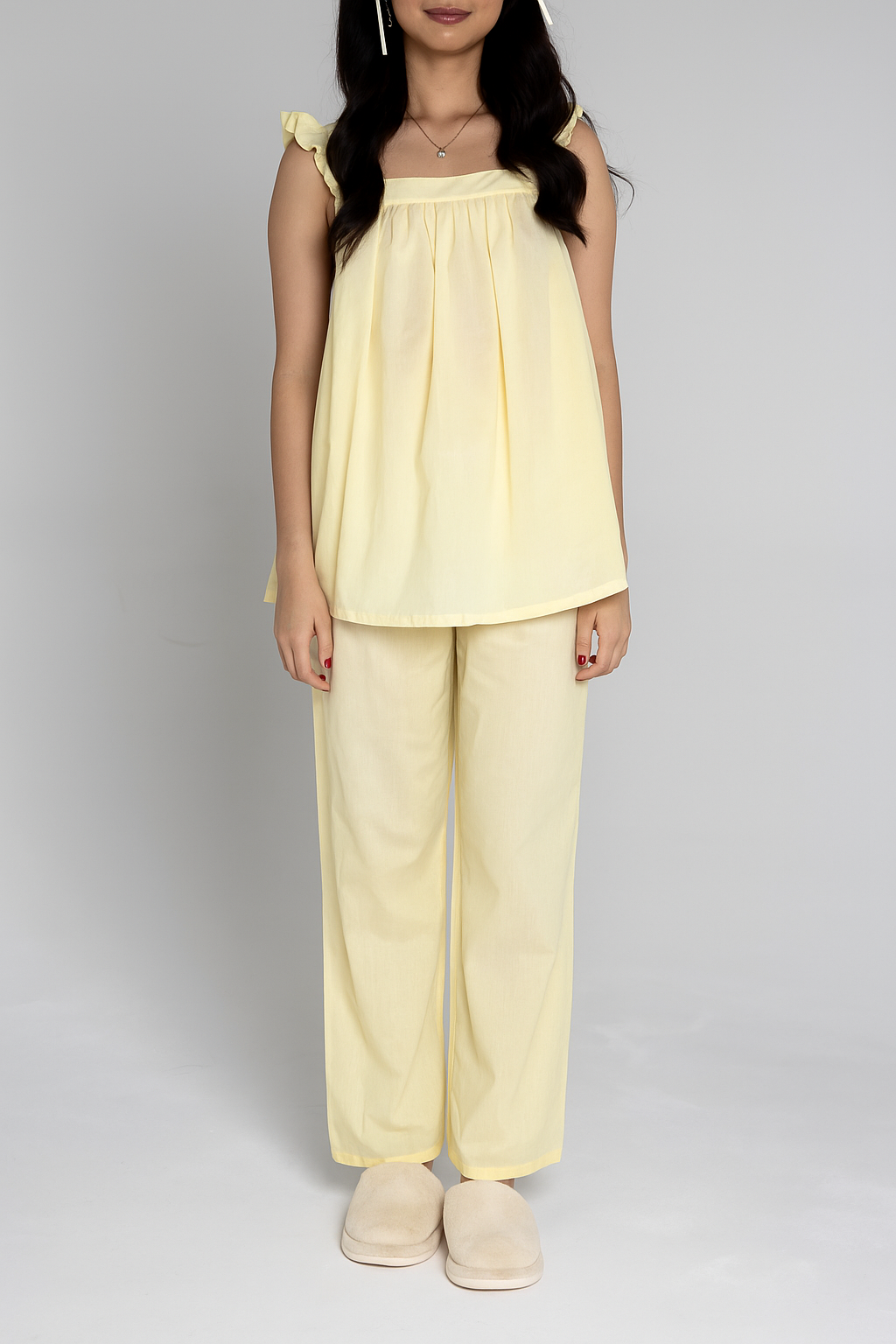 Plain Butter Pajama Set