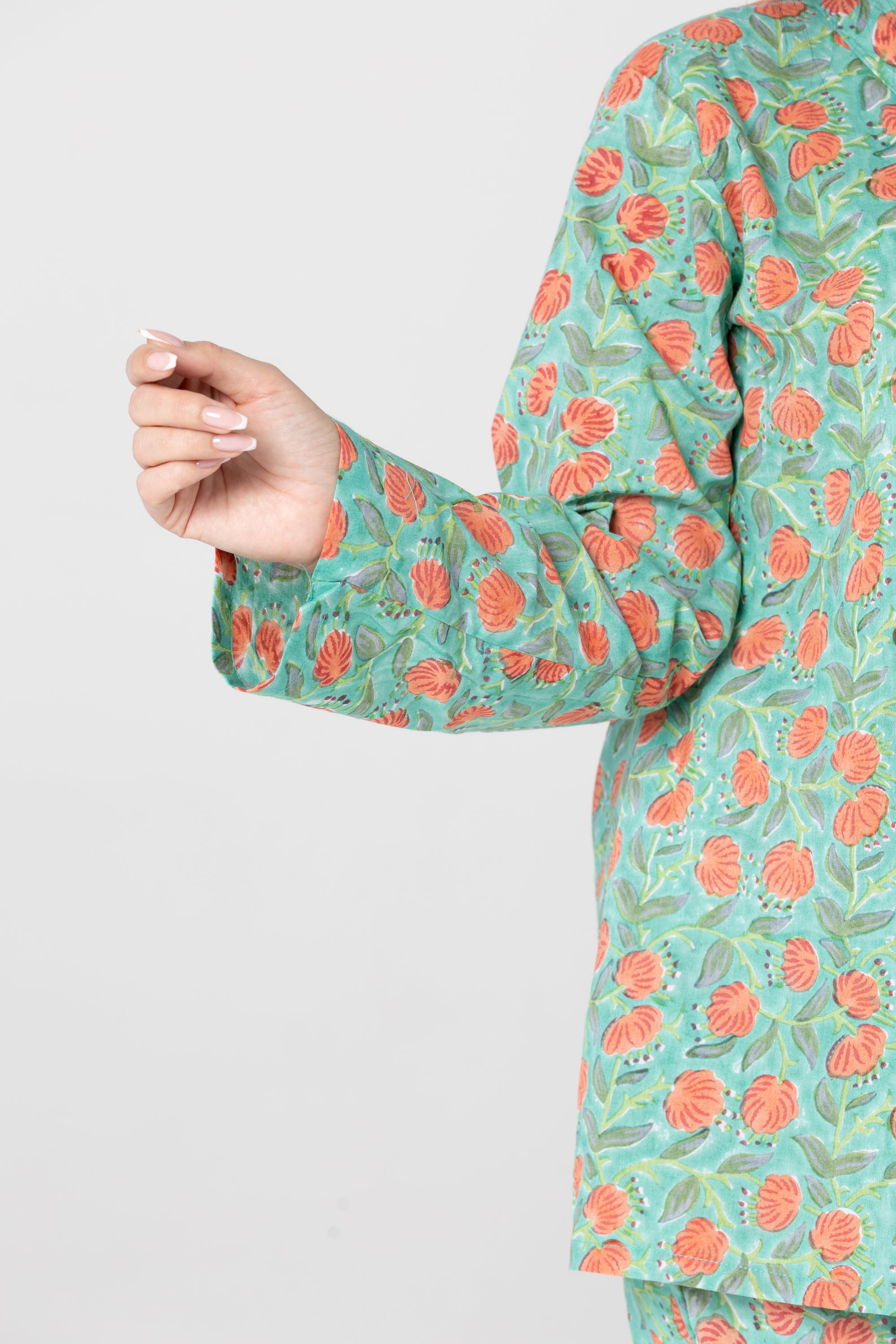 Peach Kimono Pajama Set