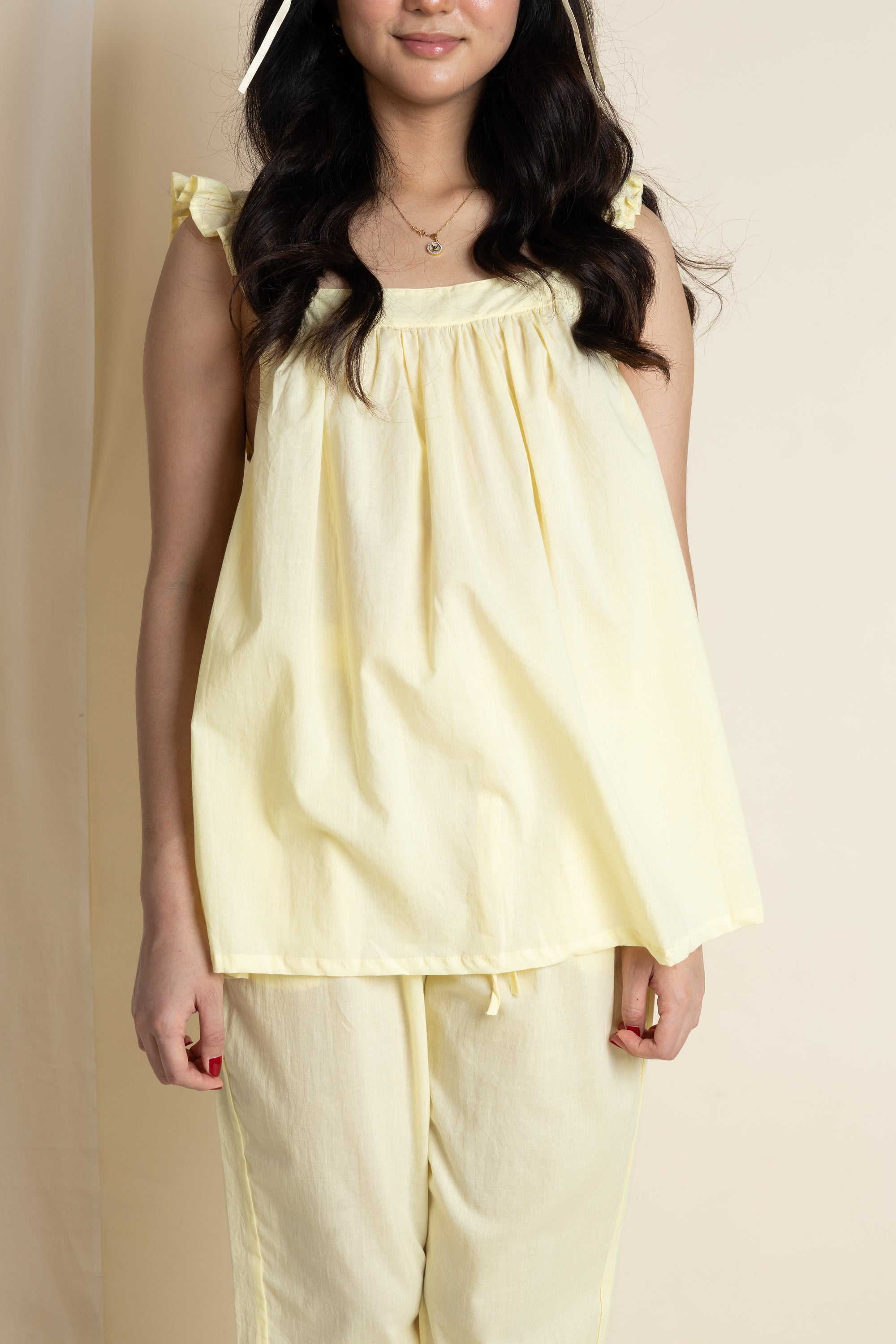 Plain Butter Pajama Set